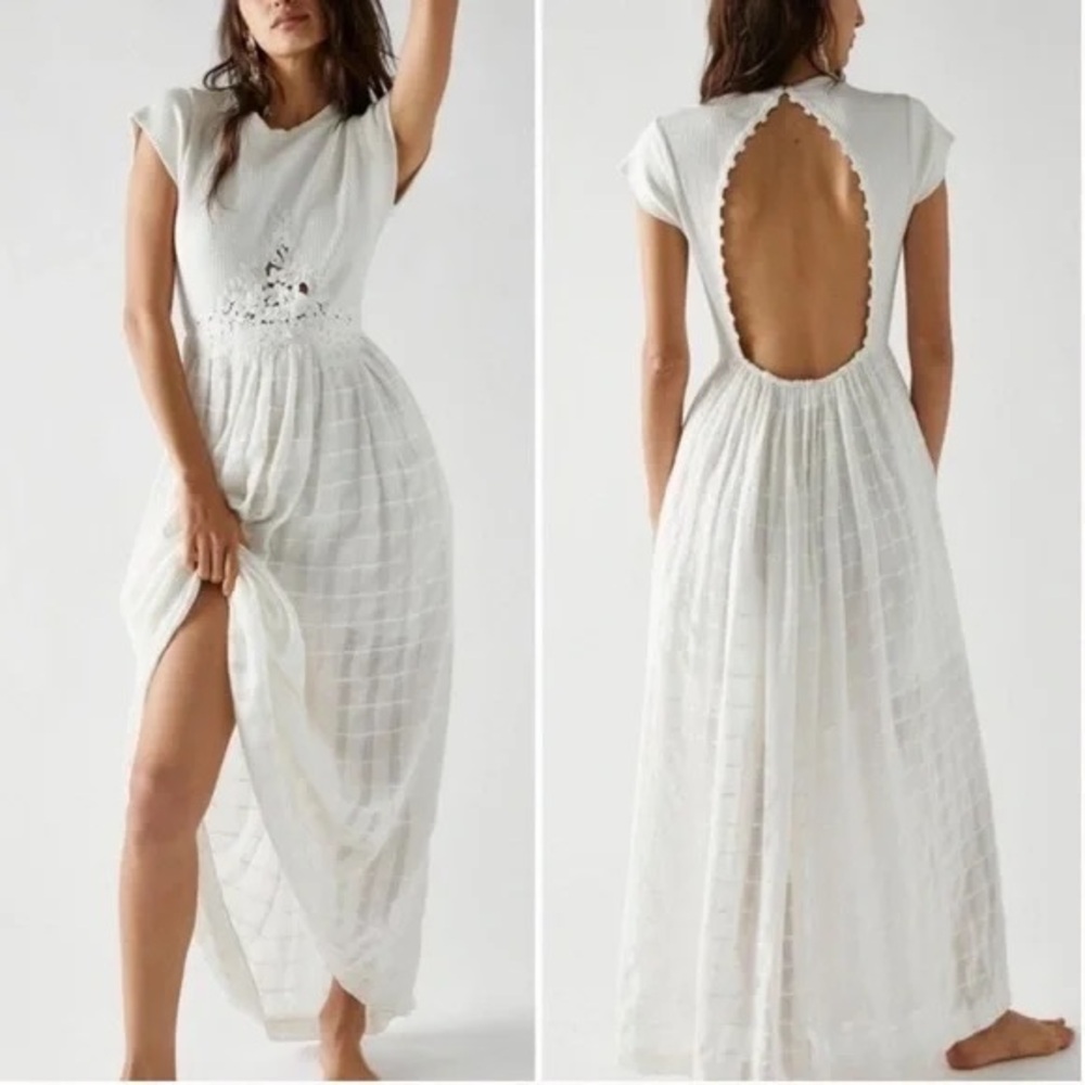 free people serenity dress in marshmallow
